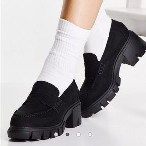 Chunky Mid Heel Loafers